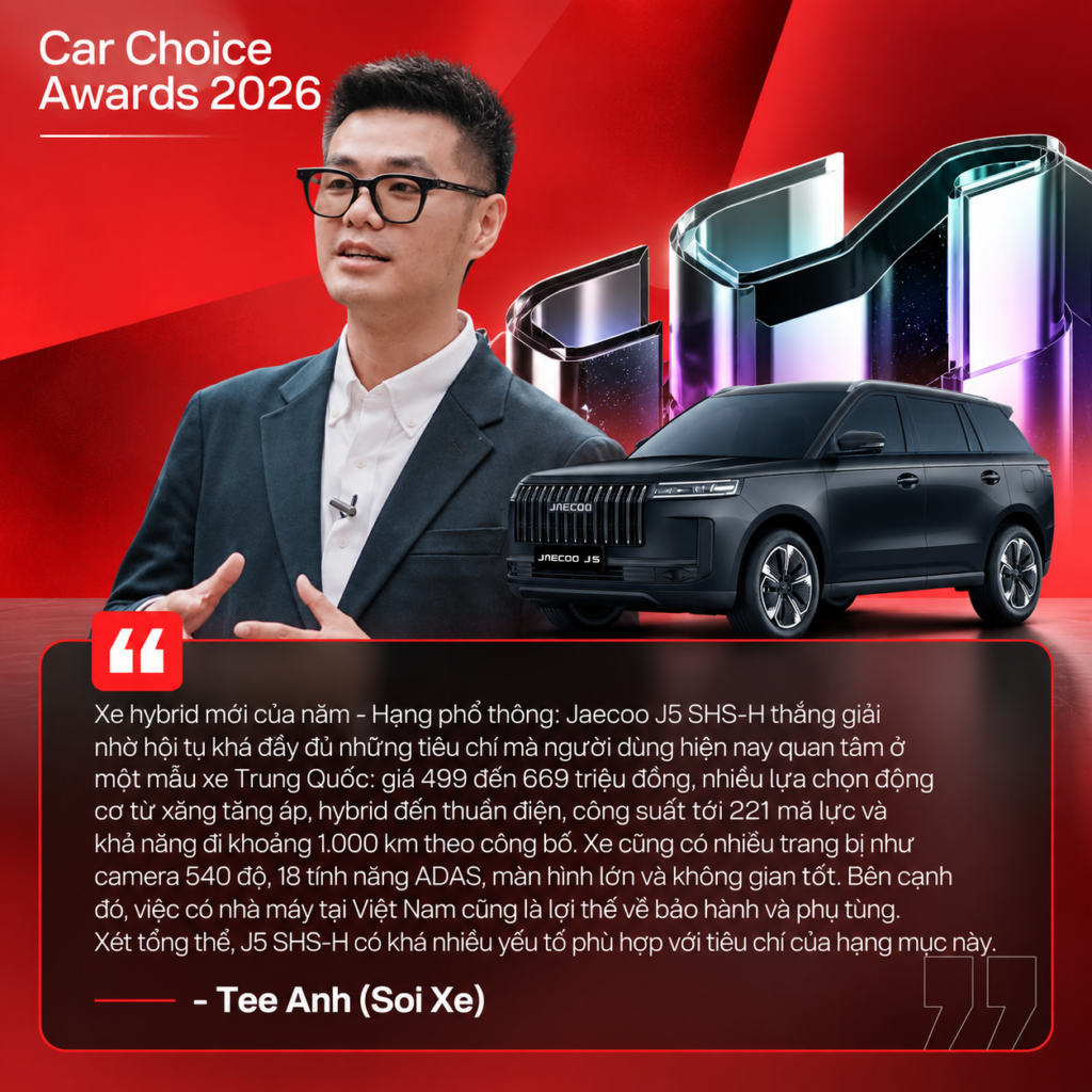 Người yêu xe theo dõi các dự đoán tại Car Choice Awards 2026