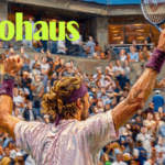 Alexander Zverev đứng trên sân sau khi giành chiến thắng nhưng chưa nhận ra trận đấu đã kết thúc