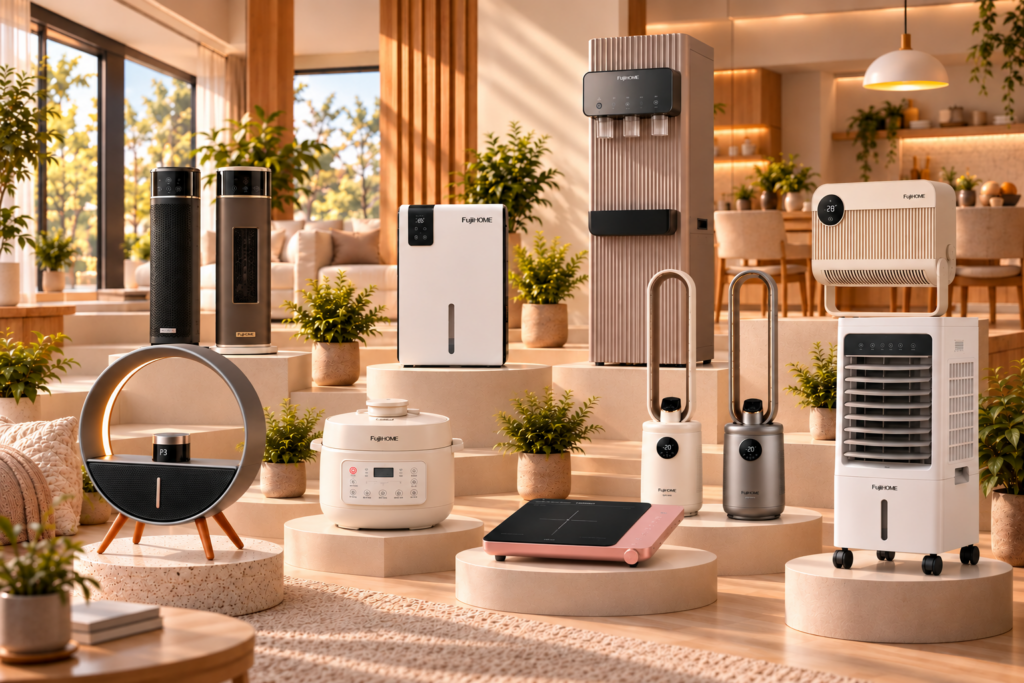 Không gian gia đình sử dụng các thiết bị gia dụng Fujihome