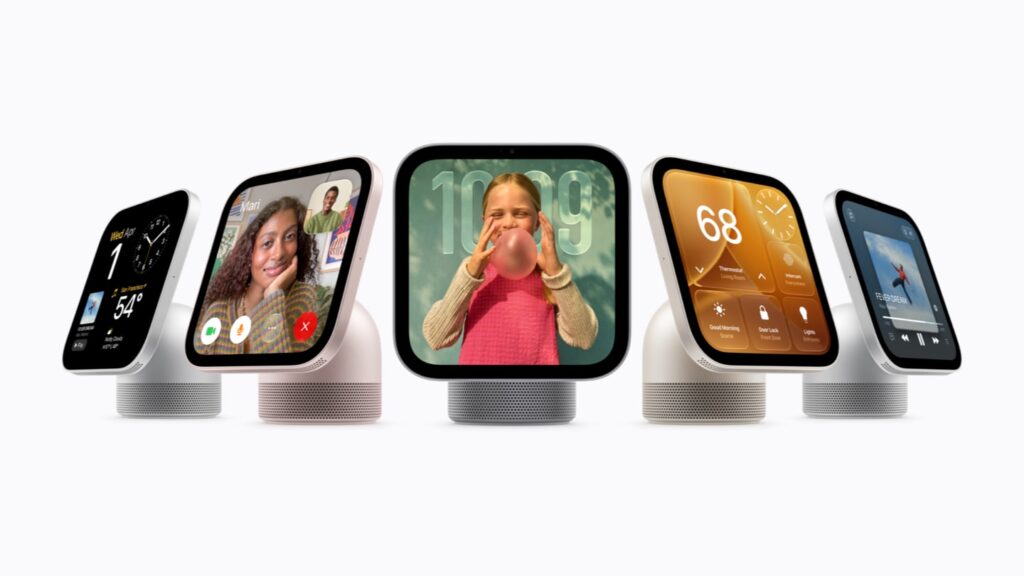 Apple HomeView được lắp trên tường với giá treo Schneider Home