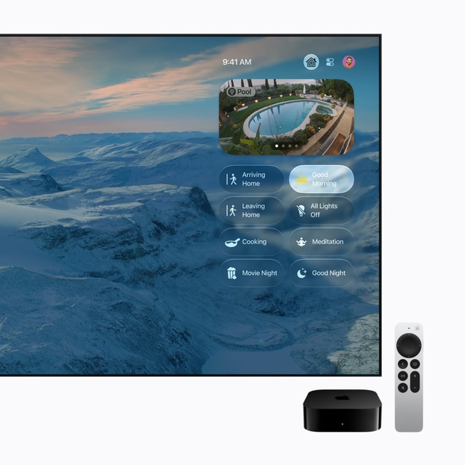 Apple TV hiển thị hình ảnh từ camera chuông cửa trong nhà