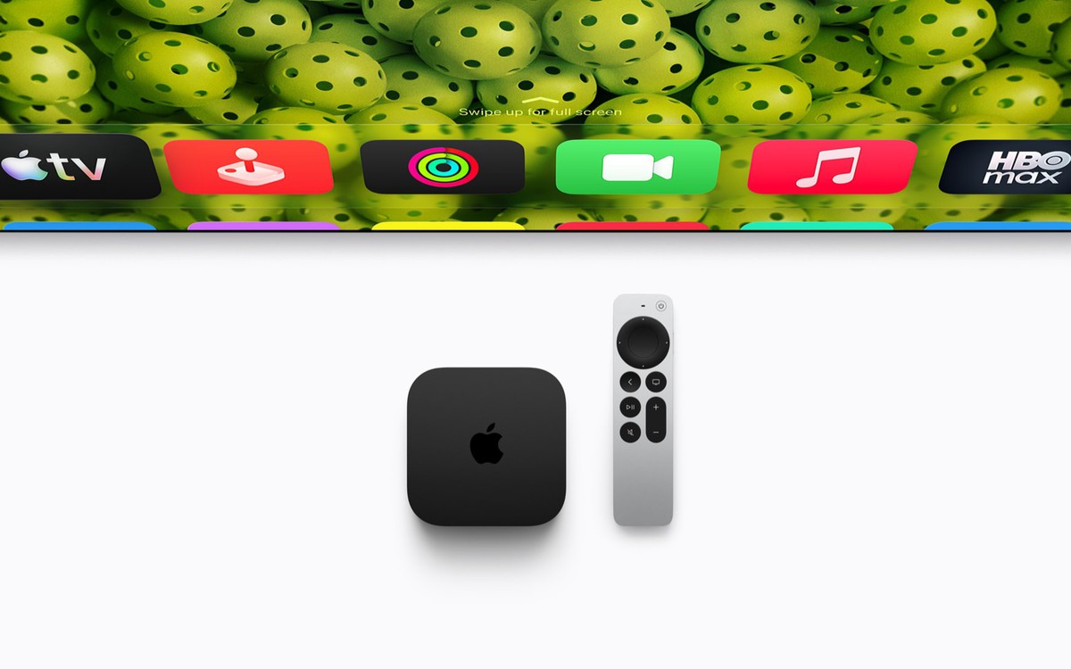 Apple TV 4K thế hệ mới được đặt trong không gian phòng khách