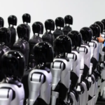 Robot hình người được trưng bày trong không gian công nghệ tại Trung Quốc