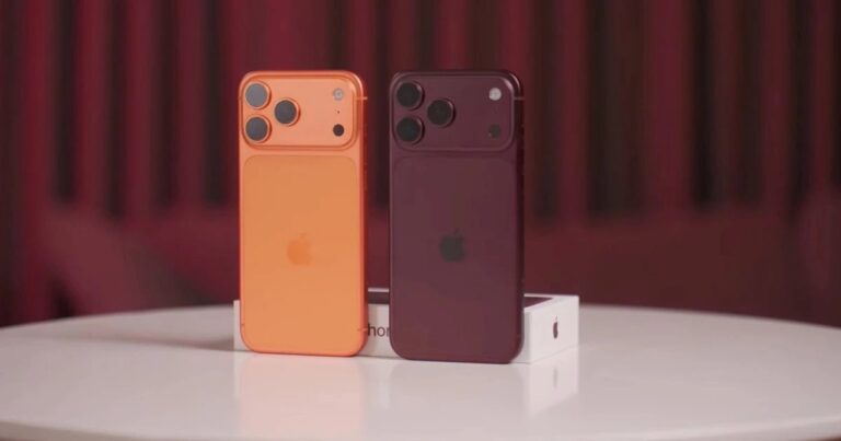 Hai mẫu iPhone 17 Pro và iPhone 18 Pro được đặt cạnh nhau