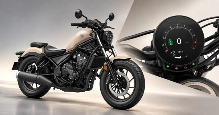 Honda Rebel 500 đời 2027 với thiết kế Bobber màu tối
