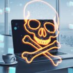 Màn hình máy tính hiển thị cảnh báo dữ liệu bị mã hóa bởi ransomware