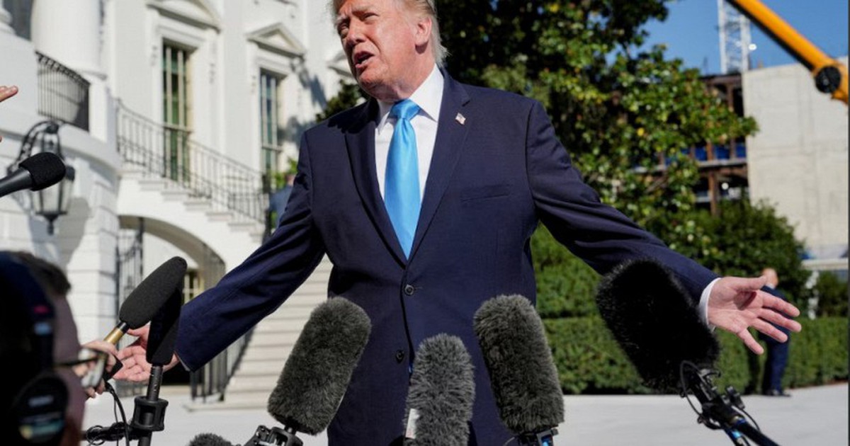 Tổng thống Donald Trump phát biểu tại Nhà Trắng