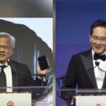 Jensen Huang và Jay Y. Lee xuất hiện cùng Galaxy Z Fold8 trên sân khấu