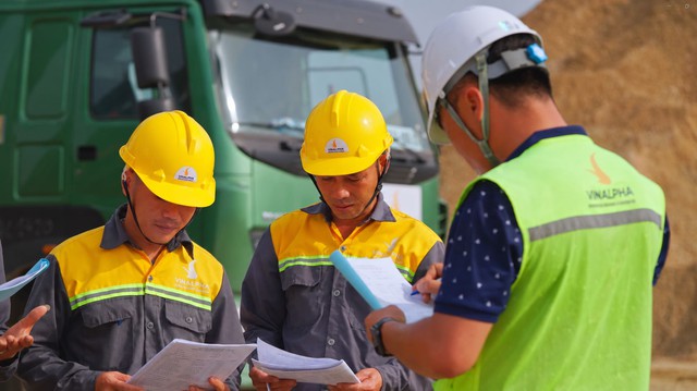 Khu vực công trường thuộc một dự án xây dựng quy mô lớn