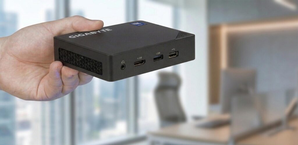 GIGABYTE BRIX GB-BRU5-225H với thiết kế chassis 0,5L