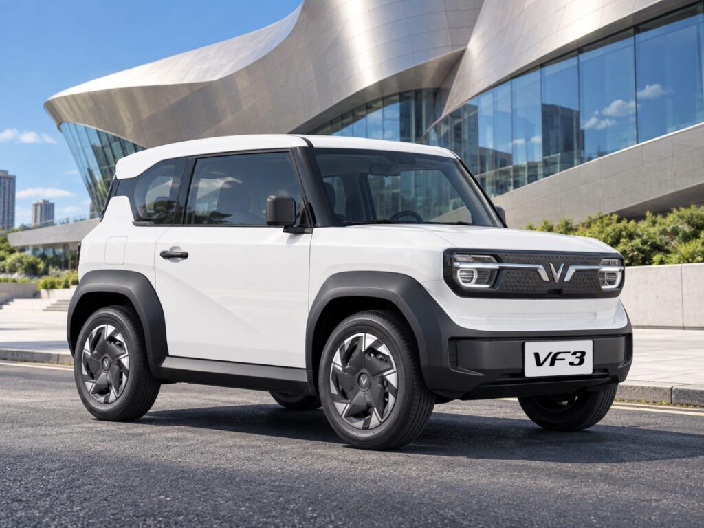 VinFast VF 3 tại khu vực sạc xe điện