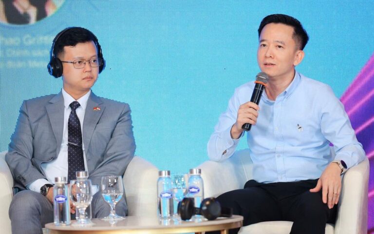Tiến sĩ Nguyễn Trung Kiên phát biểu tại diễn đàn về đổi mới sáng tạo