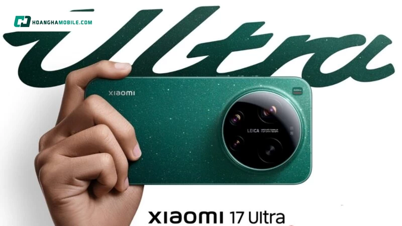 Xiaomi 17 Ultra đặt cạnh bộ sạc và phụ kiện