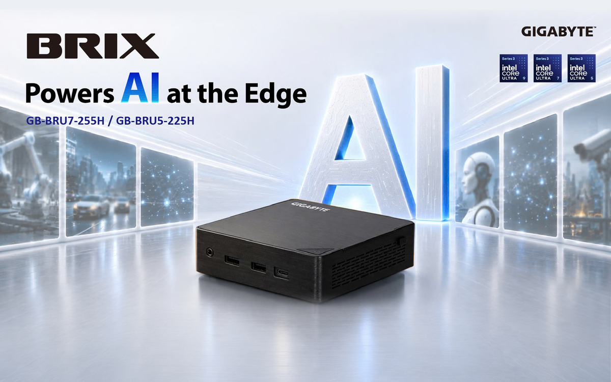 GIGABYTE BRIX GB-BRU7-255H trong thiết kế Mini PC nhỏ gọn