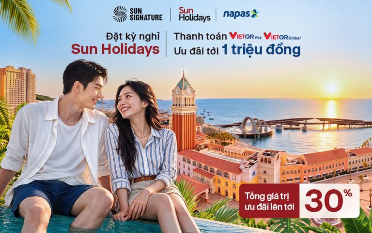 Thông tin chương trình ưu đãi thanh toán VietQRPay và VietQRGlobal trên Sun Holidays