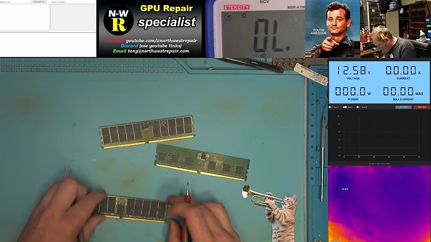 Thanh RAM DDR5 sau khi được sửa và lắp thử vào hệ thống