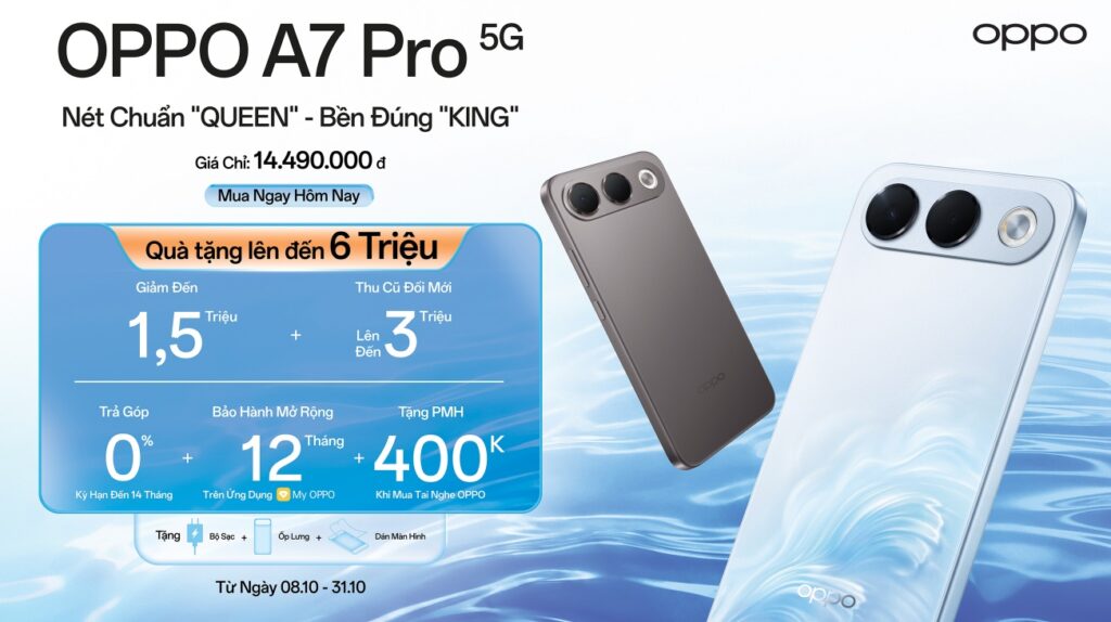 Hai phiên bản màu của OPPO A7 Pro 5G tại Việt Nam