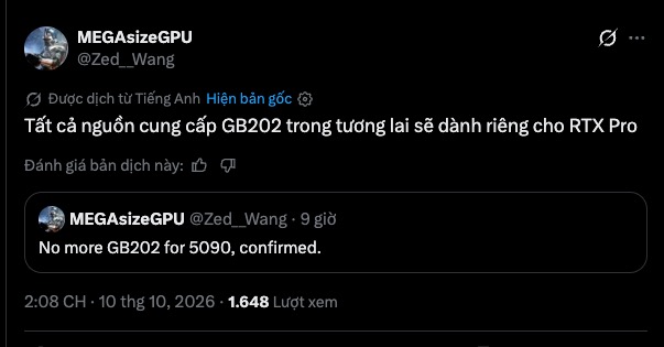 Card máy trạm RTX PRO với bộ nhớ GDDR7 dung lượng lớn
