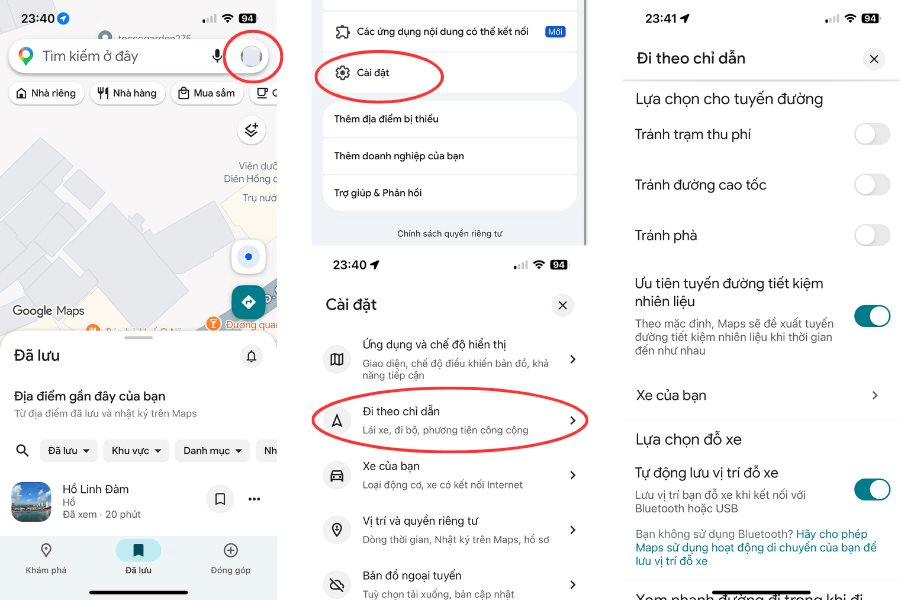 Màn hình quản lý bản đồ ngoại tuyến trên điện thoại